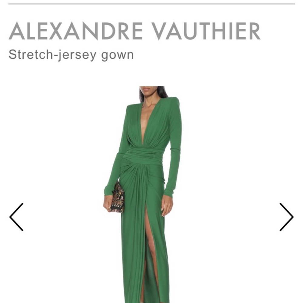 Alexandre vauthier Green Stretch-Jersey Gown